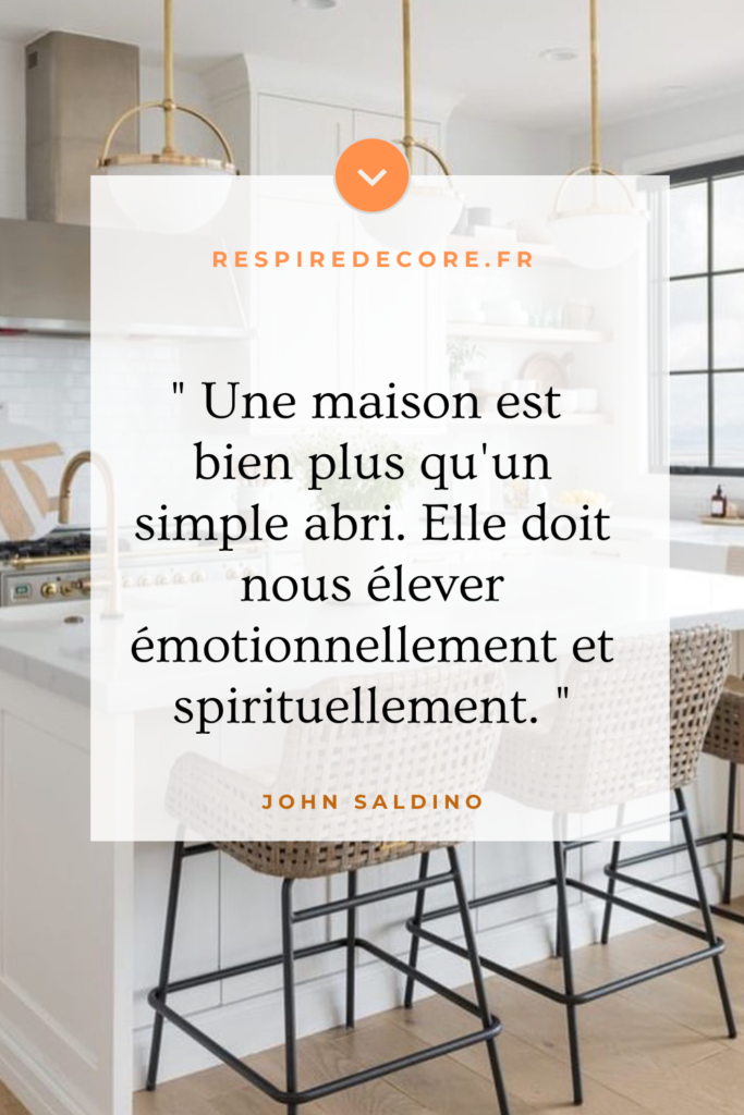 Visuel avec une citation sur la maison inspirante
