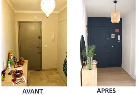 Home Staging : Avant / Après d'une entrée