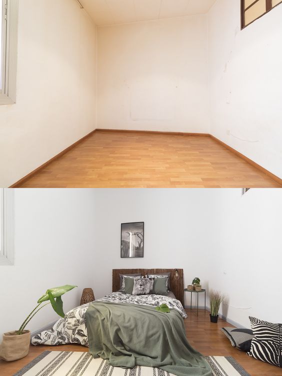 Transformation d'une chambre en appliquant les principes de la valorisation immobilière