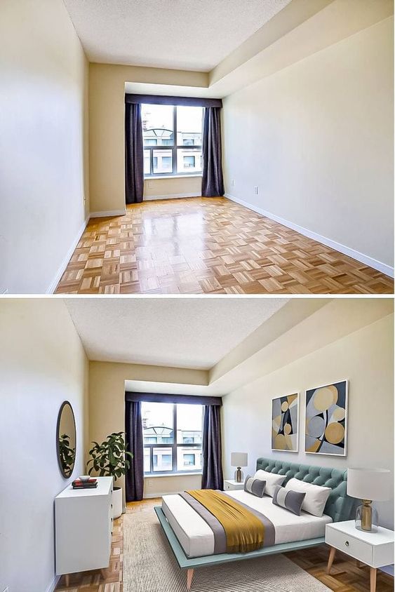 Valorisation immobilière : Home Staging dans une chambre parentale