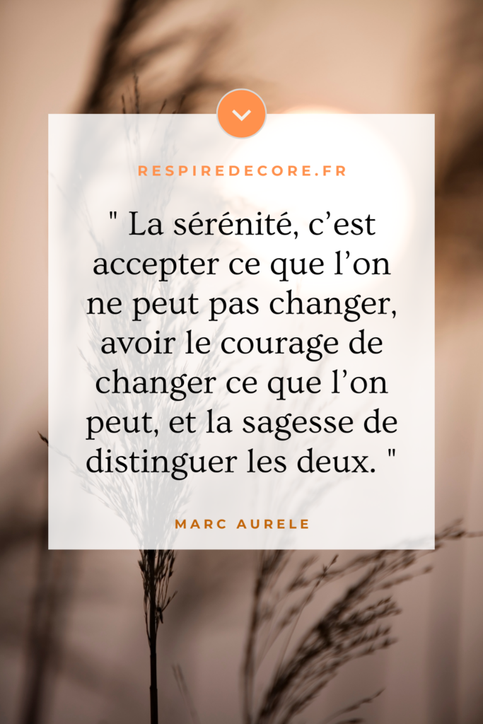 Citation de Marc Aurèle sur le thème de la sérénité