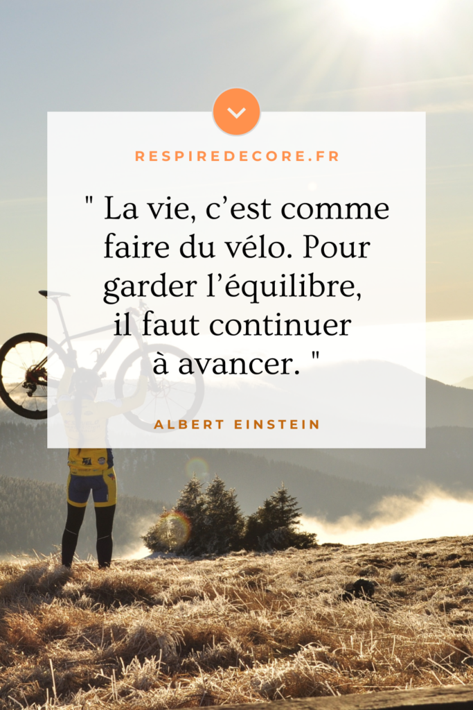 Citation de Albert Einstein sur le thème de l'équilibre de vie