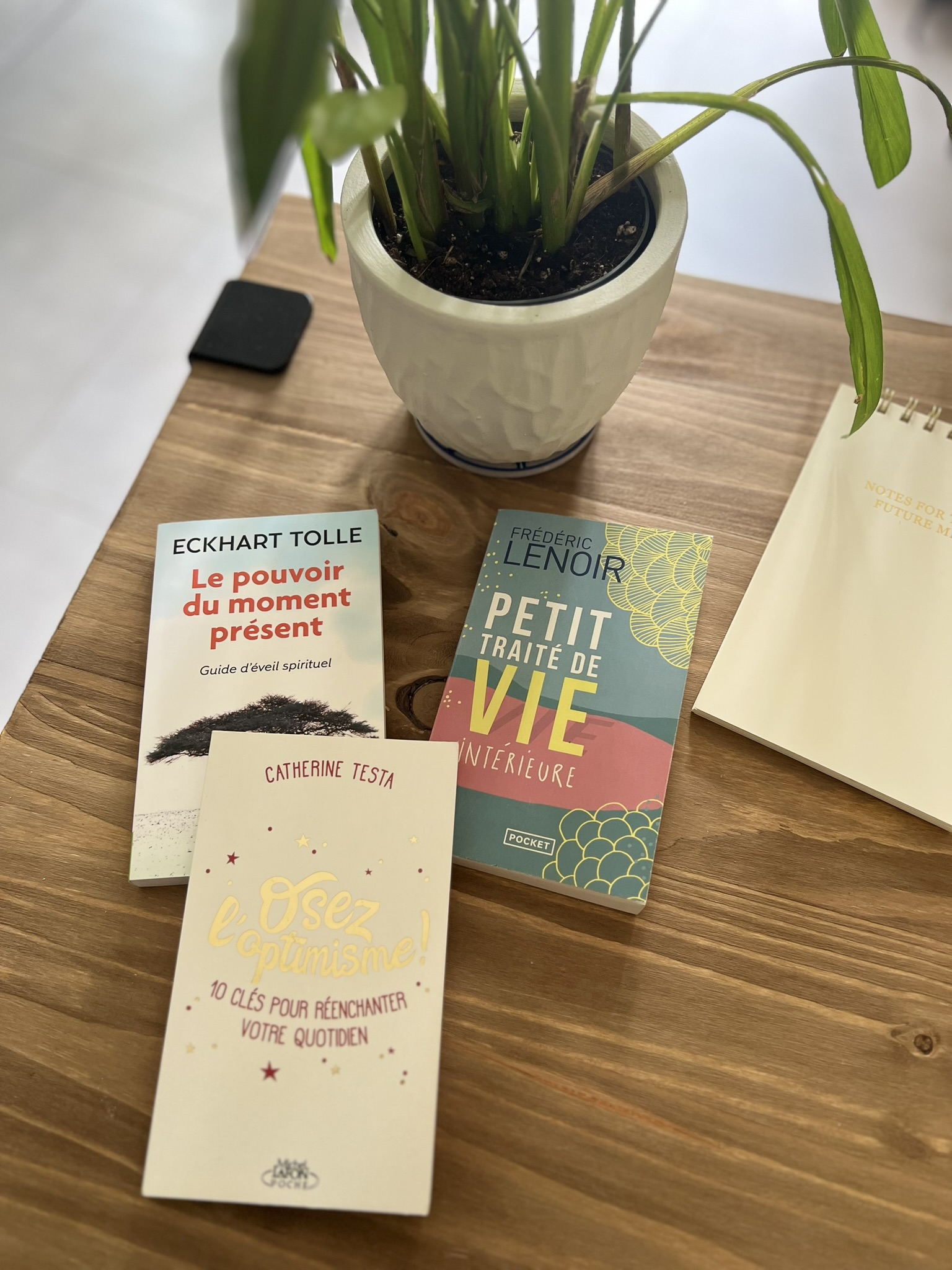 Photos avec des livres bien-être