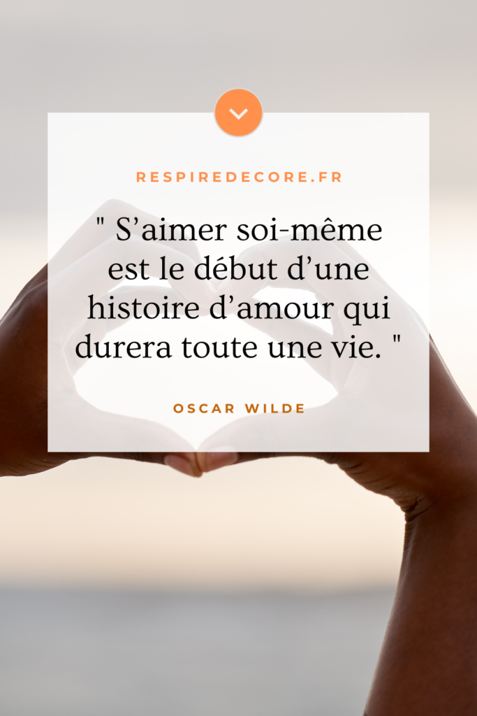 Visuel illustrant une citation pour prendre soin de soi